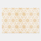 Eid Mubarak Kids Yellow Muster Zitat White Text Geschenkpapier Set (Vorderseite 2)