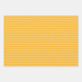 Eid Mubarak Kids Yellow Star Wavy Muster Zitat Geschenkpapier Set (Vorderseite 3)
