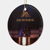 Eid Mubarak Lantern Glow Arabic Calligraphy Art Keramik Ornament (Links)