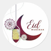 Eid Mubarak lantern Runder Aufkleber (Vorderseite)