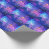 Eid Mubarak Magic Arabian Abende Halbmond Blaue Ku Geschenkpapier (Ecke)