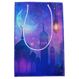 Eid Mubarak Magic Arabian Abende Halbmond Blaue Ku Mittlere Geschenktüte