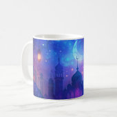Eid Mubarak Magic Arabian Nights Crescent Farben Kaffeetasse (Vorderseite Links)