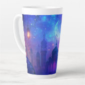 Eid Mubarak Magic Arabian Nights Crescent Farben Milchtasse (Linke Ecke)