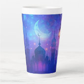 Eid Mubarak Magic Arabian Nights Crescent Farben Milchtasse (Vorderseite)