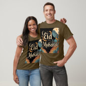 Eid Mubarak Mens Tshirt mit eleganter Moschee (Unisex)