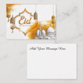 Eid Mubarak Mitteilungskarte (Vorne/Hinten)