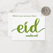 Eid Mubarak Mitteilungskarte (Vorderseite/Rückseite Beispiel)
