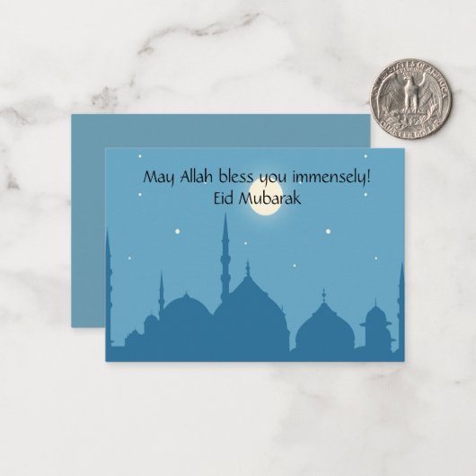 Eid Mubarak Mitteilungskarte (Vorderseite/Rückseite Beispiel)