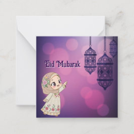 Eid Mubarak Mitteilungskarte
