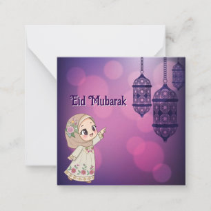 Eid Mubarak Mitteilungskarte