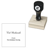  Eid Mubarak Modern Minimalist Custom Family Name  Gummistempel (Stempel)