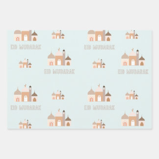 Eid Mubarak Modern Wrapping Paper Set 3 Geschenkpapier Set