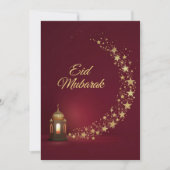 Eid Mubarak Moderne Personalisierte Karte (Vorderseite)