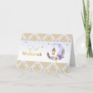 Eid Mubarak Moon Aquarell Ramadan Karte