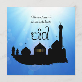 Eid Mubarak Moschee mit Sunrays - Party Einladung