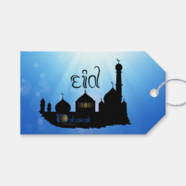 Eid Mubarak Moschee mit Typografie Geschenkanhänger
