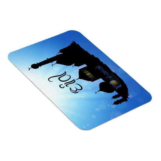 Eid Mubarak Moschee mit Typografie Magnet (Rechte Seite)