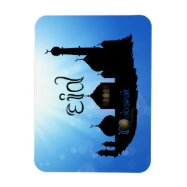 Eid Mubarak Moschee mit Typografie Magnet