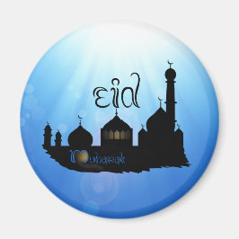 Eid Mubarak Moschee mit Typografie Magnet