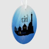 Eid Mubarak Moschee mit Typografie Ornament (Vorderseite)