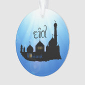 Eid Mubarak Moschee mit Typografie Ornament (Vorderseite)