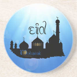 Eid Mubarak Moschee mit Typografie Untersetzer