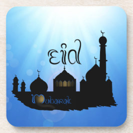 Eid Mubarak Moschee mit Typografie Untersetzer