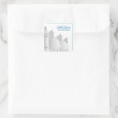 Eid Mubarak Muslim, Islamischer Feiertag Quadratischer Aufkleber (Tasche)