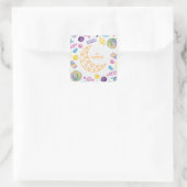 Eid Mubarak Muster Bonbons Quadratischer Aufkleber (Tasche)