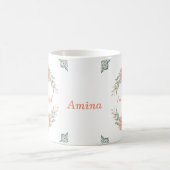 Eid Mubarak Niedliche Blume Leuchtename Kaffeetasse (Mittel)