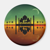 Eid Mubarak Night Reflection Magnet (Vorne)