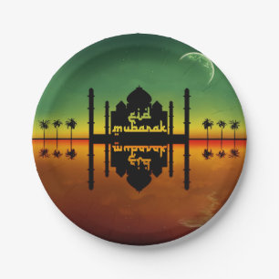 Eid Mubarak Night Reflection Pappteller