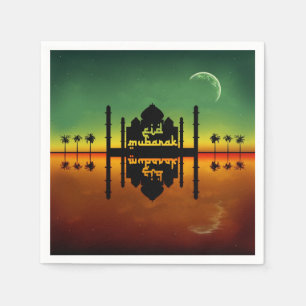 Eid Mubarak Night Reflection Serviette