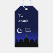 Eid Mubarak Night Stars Moschee Geschenkanhänger (Rückseite)