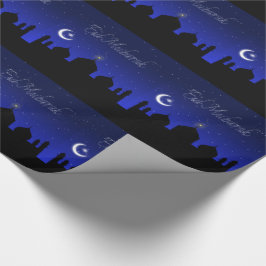 Eid Mubarak Night Stars Moschee Geschenkpapier