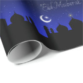 Eid Mubarak Night Stars Moschee Geschenkpapier (Rolleneckpunkt)