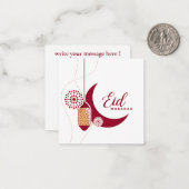 Eid Mubarak Note Card Mitteilungskarte (Vorderseite/Rückseite Beispiel)