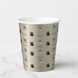 Eid Mubarak Papiertasse – Goldene Kaaba & Masjid N Pappbecher