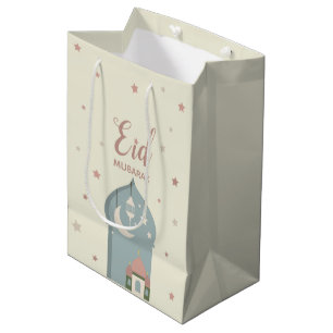 eid Mubarak-Papiertüte, zum von eid Al fitr zu Mittlere Geschenktüte