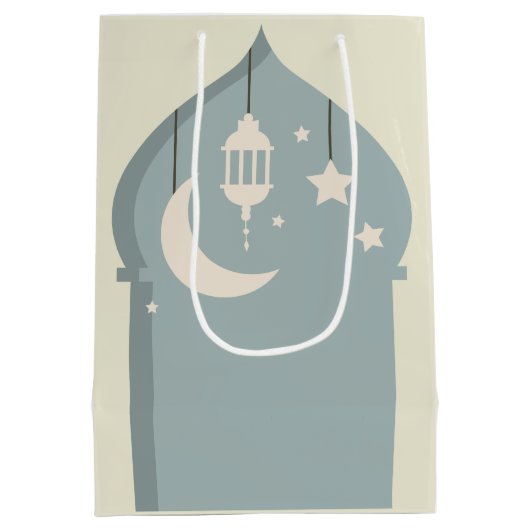 eid Mubarak-Papiertüte, zum von eid Al fitr zu Mittlere Geschenktüte (Rückseite)