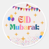 Eid Mubarak Party Favor Aufkleber (Vorderseite)