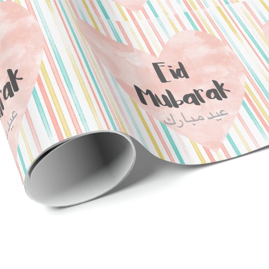 Eid Mubarak Pastell-Packpapier Geschenkpapier (Rolleneckpunkt)