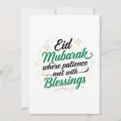 Eid mubarak personalisierte moderne Karte (Vorderseite)