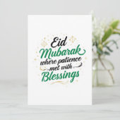 Eid mubarak personalisierte moderne Karte (Stehend Vorderseite)