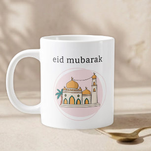 Eid Mubarak & Personalisierter Anfangsbuchstabe Ka Jumbo-Tasse
