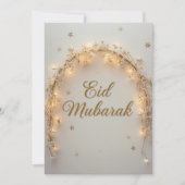 Eid mubarak Personalized Lights Greeting Card Einladung (Vorderseite)