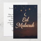 Eid mubarak Personalized modern Card Einladung (Vorne/Hinten)