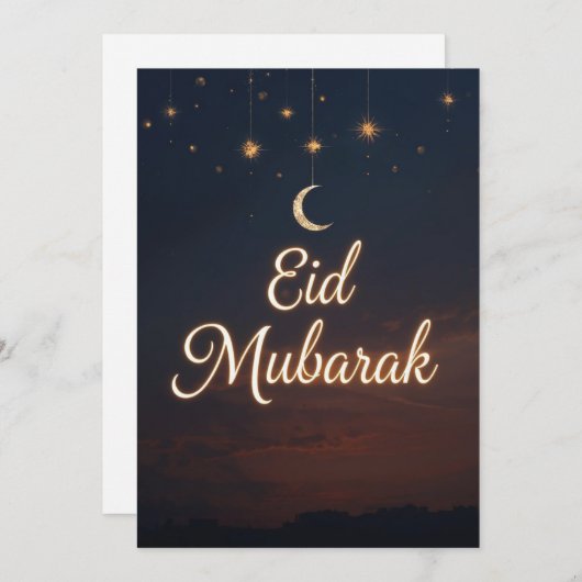 Eid mubarak Personalized modern Card Einladung (Vorne/Hinten)