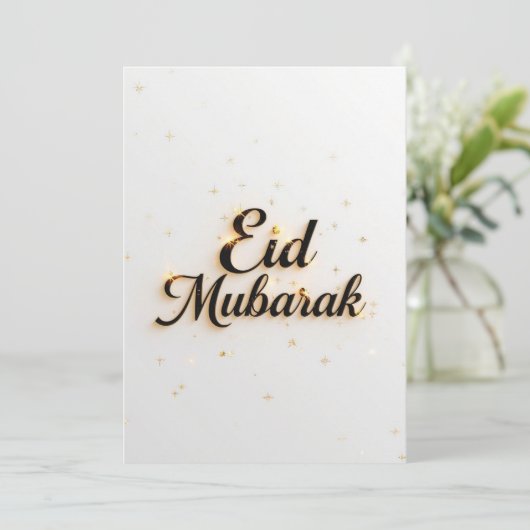 Eid mubarak Personalized Modern Card Einladung (Stehend Vorderseite)